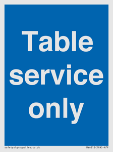 Table service only